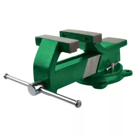   MANNESMANN otočný zverák 150 mm, vymeniteľné čeľuste, veľká kovadlinková plocha (M73150)