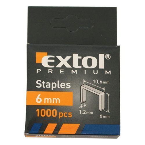 EXTOL PREMIUM Spony do sponkovacej pištole 1000ks, dĺžka/L 8mm (8852202)