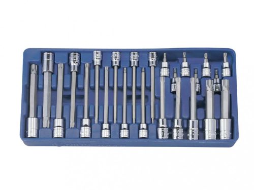 Genius Tools Sada bitov T-torx v nástrčnom puzdre, 3/8" a 1/2", 24 kusov (BS3424T)