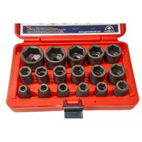   Genius Tools Sada pneumatických kľúčov, metrická, 1/2", 17 kusov (CM-417MB)