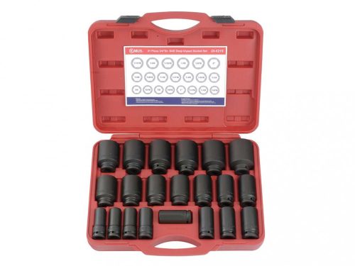 Genius Tools Sady pneumatických kľúčov, palcové, dlhé, 3/4", 21 kusov (DI-621S)