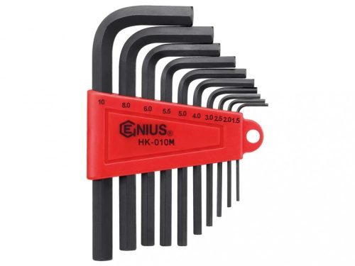 Genius Tools Sada imbusových kľúčov, v tvare L, metrické, 10 kusov (HK-010M)