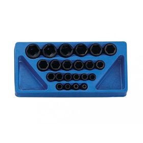   Genius Tools Sada pneumatických kľúčov, palcové, 1/2", 22 kusov (IS-422S)