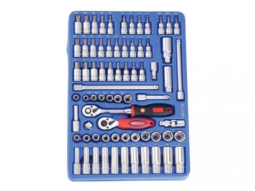 Genius Tools Sada nástrčných hlavíc a bitov, metrická, 3/8", 71 kusov (MS-071M)