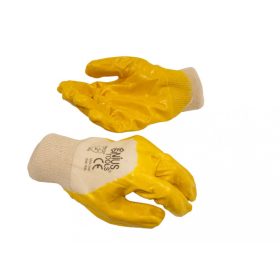   NMSafety Nitrilové bavlnené rukavice (EN 3111), žlté, XXL (NBR1260-YD)