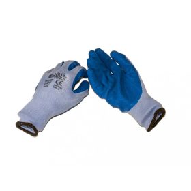   NMSafety Rukavice z polybavlneného úpletu s latexovou dlaňou (EN 2142), modré, XXL (NM10902-GR/BB)