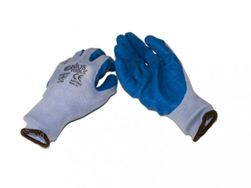 NMSafety Rukavice z polybavlneného úpletu s latexovou dlaňou (EN 2142), modré, XXL (NM10902-GR/BB)