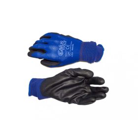   NMSafety Nylonové rukavice s PU tesnením na dlani (EN 4131), modré, XXL (PU1350NVBD)