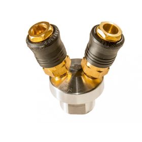   Sinppa Tools Dvojcestná pneumatická vetva s rýchlospojkou, tvar Y, 1/4" (SUV-1)