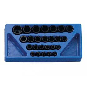   Genius Tools sada hlavíc na pneumatické kľúče, metrické, 1/2", 25 kusov (TF-425M)