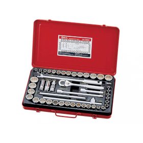   Genius Tools Súprava vraních hláv, metrická a palcová, 1/2", 46 kusov (TW-446MS)