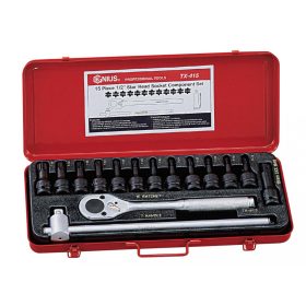   Genius Tools Sada pneumatických kľúčov, T-torx (vonkajšie) 1/2", 15 kusov (TX-415)