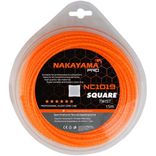 NAKAYAMA PRO NYLONOVÝ ZÁVIT ŠTVORCOVÝ TWIST 1,6mm-15m (NC1019)