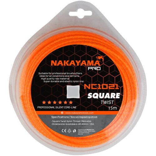 NAKAYAMA PRO NYLONOVÝ ZÁVIT ŠTVORCOVÝ TWIST 2,4mm-15m (NC1021)