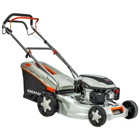   NAKAYAMA PRO SAMOHNÁŇACIA BENZÍNOVÁ KOSAČKA NA TRÁVU 145cc, 46cm, 65LTR, 6 POLOŽIEK 25-75 mm, KOLESA 180-230 mm, 3 V 1 (PM4830)