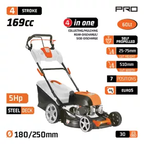   NAKAYAMA PRO Samohybná benzínová kosačka 169 cm³, záber 51 cm, 60 l zberný kôš (PM5510)