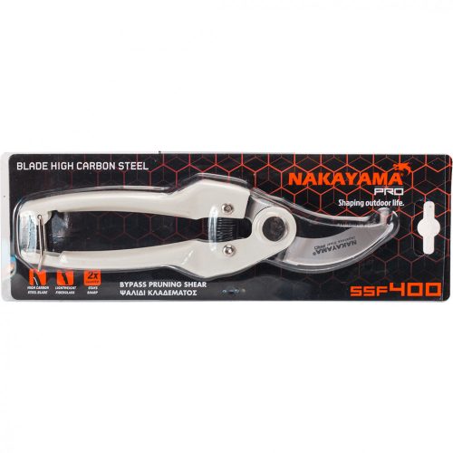 NAKAYAMA PRO záhradnícke nožnice, oblúčkové, čepeľ z uhlíkovej ocele  (SSF400)