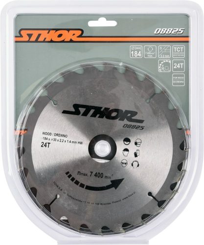 STHOR TCT ČEPEL NA DREVO D184 T24 d30 (08825)