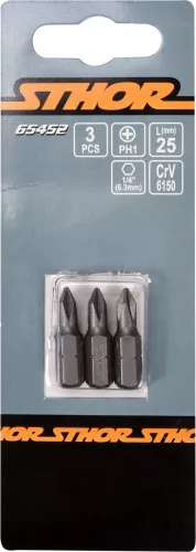 STHOR BROTY SKRUTKOVACIE 1/4 25MM PH1 3KS (65452)