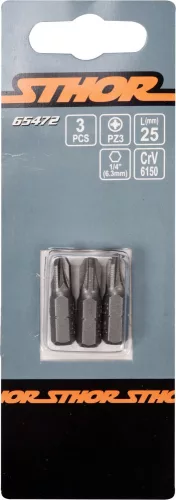 STHOR SKRUTKOVACIE Bity 1/4 25MM PZ3 3 KS (65472)