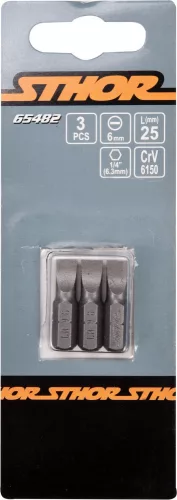 STHOR SKRUTKOVACIE Bity 1/4 25MM, 6MM 3 KS (65482)