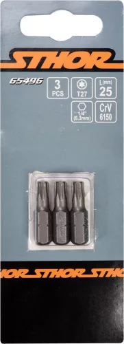 STHOR SKRUTKOVACIE Bity 1/4 25MM TORX T27 3 KS (65496)