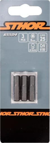 STHOR SKRUTKOVACIE BROTY 1/4 25MM HEX H6 3 KS (65504)