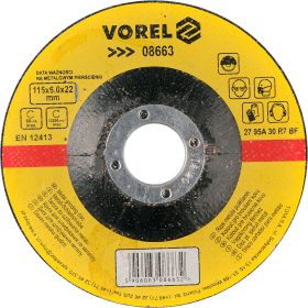 VOREL KOVOVÝ BRÚSNY KOTÚČ 115x6,0x22MM (08663)