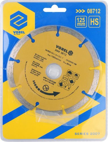 VOREL DIAMANTOVÁ ČEPEL, SEGMENTOVANÁ 125MM (08712)