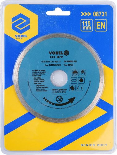 VOREL DIAMANTOVÝ KOTÚČ, SÚVISLÝ HRUBÝ OZUBENÍK 115 MM (08731)