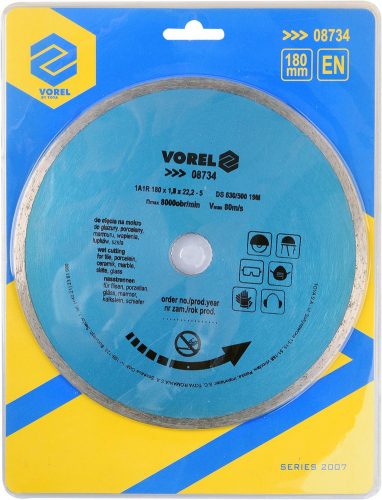 VOREL DIAMANTOVÁ ČEPEL, KONTINUÁLNY RÁFEK 230MM (08735)