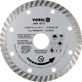 VOREL DIAMANTOVÁ KOTOUČ, TURBO 115MM (08751)