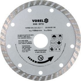 VOREL DIAMANTOVÁ KOTOUČ, TURBO 125MM (08752)