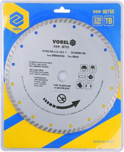 VOREL DIAMANTOVÁ KOTOUČ, TURBO 230MM (08755)