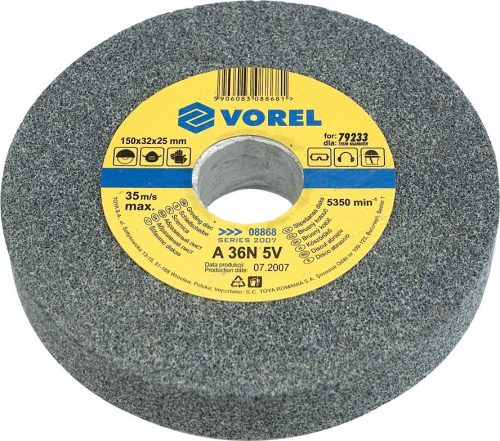 VOREL brúsny kotúč 150x12,7x17 mm, jemné zrno (08865)
