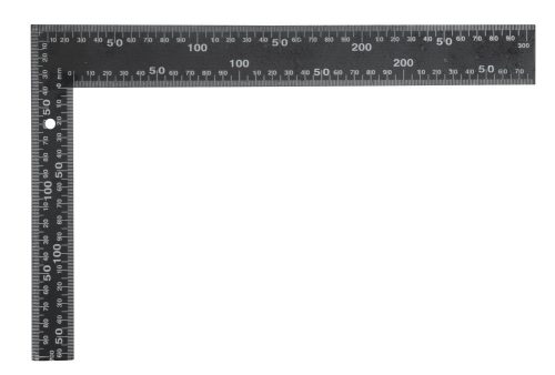 VOREL Uholník stolársky 400 x 600 mm čierny (18200)