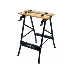   VOREL skladací pracovný stôl so zverákovým upnutím, MDF doska, nosnosť 70 kg (29420)