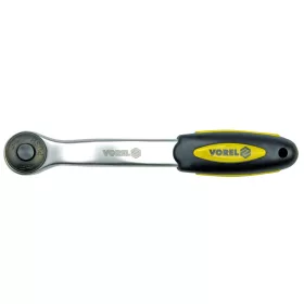 VOREL Račňa 1/4" 150 mm vyhnutá CrV 72 zubov (53571)