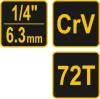 VOREL Račňa 1/4" 155 mm vyhnutá poplastovaná (53575)