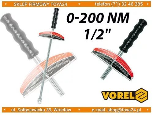 VOREL Kľúč momentový 1/2" výchylný (57450)