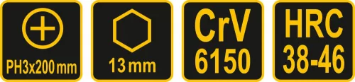 VOREL PRECHODNÝ SKRUTKOVAČ HEX PH3x200MM (62177)