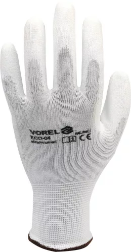 VOREL PRACOVNÉ RUKAVICE, BIELE 10" (74082)