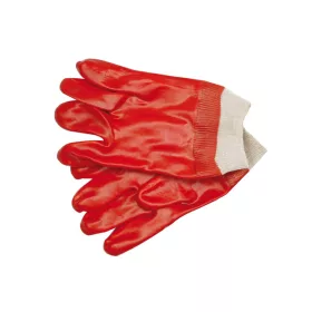 VOREL PRACOVNÉ RUKAVICE, PVC ČERVENÉ 10,5" (74150)
