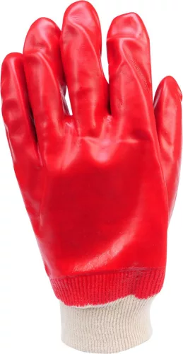 VOREL PRACOVNÉ RUKAVICE, PVC ČERVENÉ 10,5" (74150)