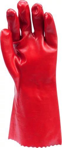 VOREL PRACOVNÉ RUKAVICE, PVC ČERVENÉ 36CM (74151)