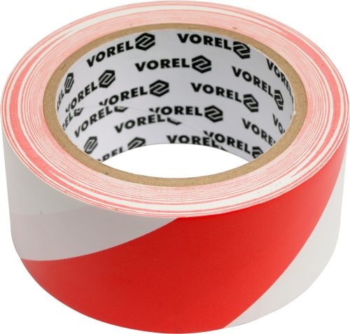 VOREL Páska výstražná červenobiela 48 mm x 33 m (75230)