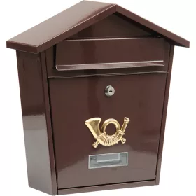   VOREL Poštová schránka so strieškou 380x320x105mm hnedá (78582)