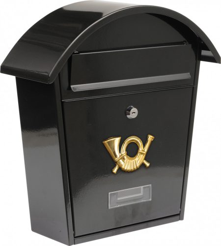 VOREL Poštová schránka so strieškou oblou 380x320x105mm čierna (78585)