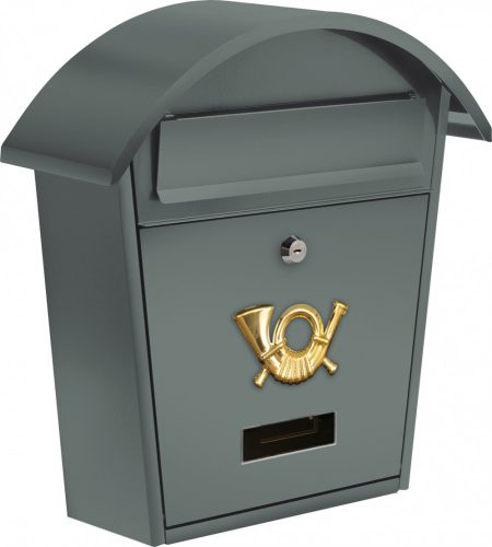 VOREL Poštová schránka so strieškou oblou 380x320x105mm šedá (78586)