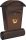 VOREL Poštová schránka so strieškou oblou + zásobník na noviny 480x280x80mm hnedá (78592)